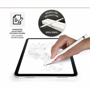 Displex PaperSense 3H PVC Displayschutz für Apple - Transparent, Black Edge (Schwarz) - für 33 cm (13 Zoll) LCD iPad Pro, 