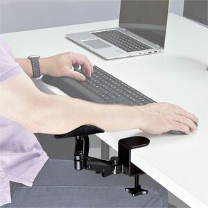 StarTech.com Adjustable Arm Rest for Office Desk, Ergonomic Arm/Elbow Support, 360-Degree Rotation, Clamp-On/No Drill Inst