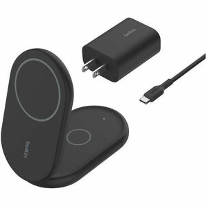 Belkin BoostCharge 2-in-1 Magnetic Foldable Wireless Charger with Qi2 15W - For Qi2-enabled Device, iPhone, AirPod - Input