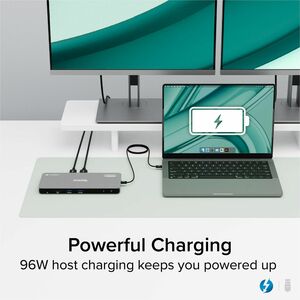 Plugable Thunderbolt 4 Dock for Quad Monitors 100W, Thunderbolt Docking Station - Connects up to Four 4K Monitors for Wind