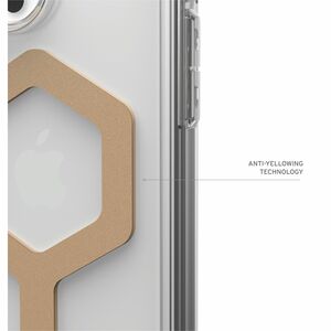 Urban Armor Gear Plyo Case for Apple iPhone 16 Pro Max Smartphone - Ice/Gold - Yellowing Resistant, Impact Resistant, Shoc
