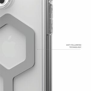 Urban Armor Gear Plyo Case for Apple iPhone 16 Pro Max Smartphone - Ice/Silver - Yellowing Resistant, Shock Absorbing, Dro