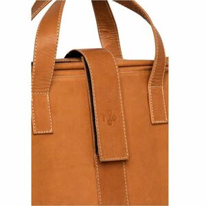 Borsa per laptop R-Go Viva, in pelle pieno fiore, ergonomico con supporto integrato per laptop 15.6", marrone