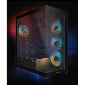 Gigabyte C500 PANORAMIC STEALTH Gaming Computer Case - Mini ITX, Micro ATX, ATX Motherboard Supported - Mid-tower - Temper