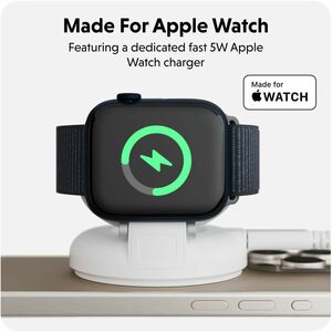 Targus HyperJuice HJ3310WHGL Induction Charger - White - For Smartwatch, Wireless Earphone, Smartphone, Android Device, Qi