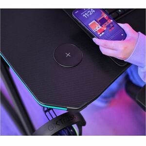 Trust Luminus Gaming-Tisch - Schwarz Rechteck Top x 1200 mm Table Top Width x 600 mm Tischplatte Tiefe - 740 mm Höhe - Spi