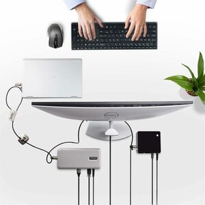 StarTech.com Laptop/Desktop & Peripheral Lock Kit, 9.8ft (3m) Steel Cable, Theft-Deterring Security Lock, K-Slot, For 3x D