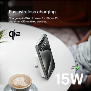 Belkin Magsafe Power Bank - For Qi2-enabled Device - White
