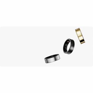 Samsung Galaxy Ring, Size 9, Titanium Silver - Finger - Android - Accelerometer, PPG Sensor, Temperature Sensor - Phone - 