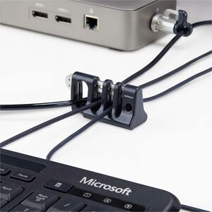 StarTech.com Peripheral Cable Anchor Lock, Secure Keyboard/Mouse For Shared Computer, Cable Trap w/Metal Plate, Use w/Lapt