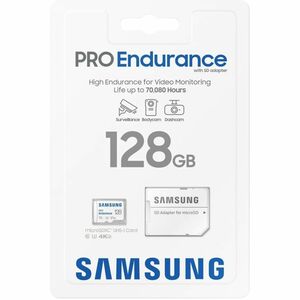 Samsung PRO Endurance MB-MJ128K 128 GB Class 10/UHS-I (U3) V30 microSDXC - 100 MB/s Read - 40 MB/s Write - 120 Month Warranty