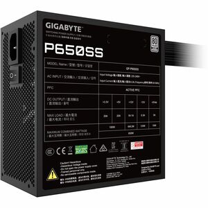 Gigabyte GP-P650SS ATX 3.0, ATX12V v3.0, ATX Power Supply - 650 W - Internal - 120 V AC, 230 V AC Input - 3.3 V DC Output 