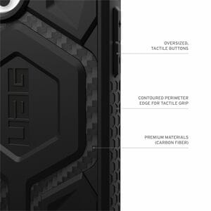 Urban Armor Gear Monarch Pro Rugged Case for Apple iPhone 16 Pro Smartphone - Carbon Fiber - Drop Resistant, Shock Resista