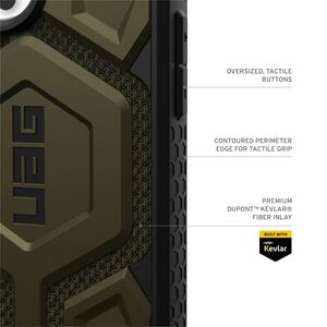 Urban Armor Gear Monarch Pro Rugged Case for Apple iPhone 16 Pro Max Smartphone - Kevlar Elemental Green - Shock Resistant