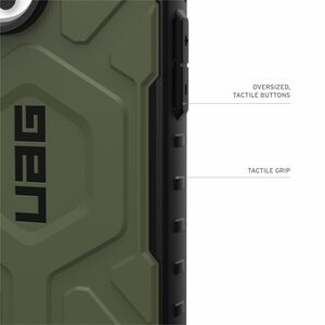 Urban Armor Gear Pathfinder Rugged Case for Apple iPhone 16 Pro Max Smartphone - Hex Pattern - Olive Drab - Impact Resista