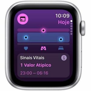 Apple Watch SE Smartwatch - Rechteckig Case Shape - 44 mm Case Height - 38 mm Case Width - Silber Case Color - Denim Band 