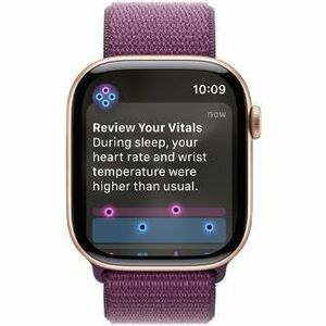 Apple Watch Series 10 Smartwatch - 46 mm Case Height - 39 mm Case Width - Rose Gold Case Color - Pflaume Band Color - Alum