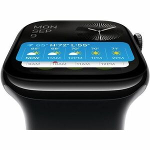 Apple Watch Series 10 Smart Watch - 46 mm Case Height - 39 mm Case Width - Jet Black Case Color - Black Band Color - Alumi
