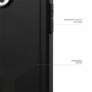 Urban Armor Gear Essential Armor iPhone 16 Pro Max Case - Black - For Apple iPhone 16 Pro Max Smartphone - Hexagonal patte