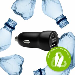 dbramante1928 re-charge - Autoladegerät - USB-C 30W+USB-A 18W-BLK. Aufladetyp: Auto, Energiequelle: Zigarettenanzünder, Au