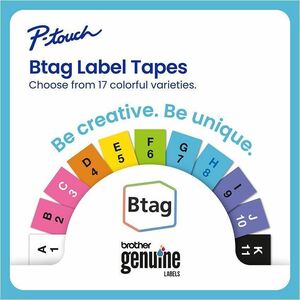 Brother P-touch BTAG-131 Black on Clear Label Tape - x 15/32"" (12 mm) Width x 13 1/8 ft (4 m) Length - Black on Clear - P