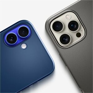 Spigen Thin Fit Case for Apple iPhone 16 Plus Smartphone - Navy Blue - Drop Resistant, Scratch Resistant, Shock Resistant 