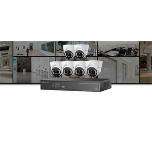 TP-Link VIGI 4MP Full-Color Turret IPC & 8 Channel PoE+ NVR KIT - 2 TB HDD - Camera, Network Video Recorder - 6 Camera(s) 