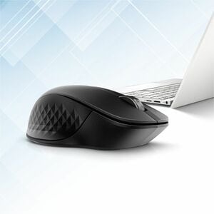 HP 435 Mouse - Bluetooth/Radio Frequency - USB Type A - Multi Surface - 5 Button(s) - 4 Programmable Button(s) - Jack Blac