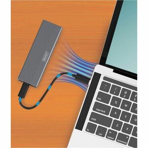Digitus DA-71154 Laufwerksgehäuse SATA/600, M.2 - USB 3.1 (Gen 2) Typ C Host Interface Extern - Grau - 1 x SSD unterstützt