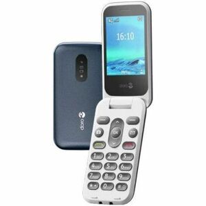 Doro 2821 17 MB Feature Phone - QVGA 320 x 240 - Mocor RTOS - 4G - Blue, White - Flip - UNISOC T107 SoC - SIM-free - 1000 