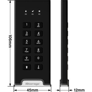 SSD Portable iStorage diskAshur M2 Durci - M.2 2280 Externe - 2 To - Conforme aux normes TAA - Client Léger Appareil compa