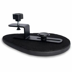 R-Go Armrest - Black - Clamp Mount - Foam, Medium-density Fibreboard (MDF)