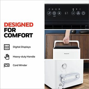Honeywell TPFIT50PWK Dehumidifier - 1.75 gal Tank - 4000 Sq. ft. - White
