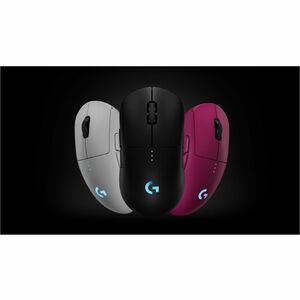 Logitech G PRO 2 LIGHTSPEED 游戏鼠标 - USB 2.0 - 8 按钮 - 白 - 有线/无线 - 可充电 - 44000 dpi - 滚轮 - 对称