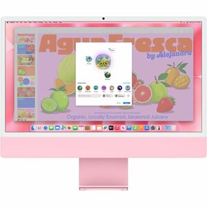 Apple iMac MWUG3LL/A All-in-One Computer - Apple M4 - 16 GB - 256 GB SSD - 24" 4.5K - Desktop - Pink - Apple M4 Chip - 448