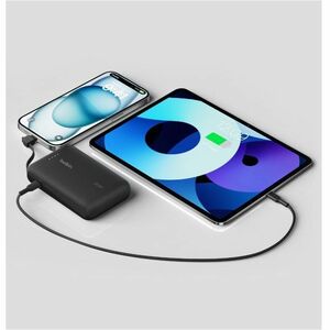 Belkin BoostCharge Power Bank - Black - For Smartphone, Tablet PC, iPad mini, iPad Pro - 2 x Type-C 20W - 10000 mAh - 20 W