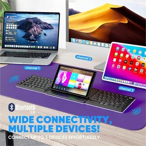 Mobile Pixels Tetra Keyboard - Wireless Connectivity - Bluetooth - 5 - 85 Key(s) - Windows, Mac OS, Android - Notebook - P