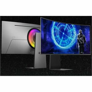 Monitor de juego OLED Samsung Odyssey OLED G8 S34DG850SL 34" Class UWQHD Pantalla curva - 21:9 - Plata - 86.4cm (34") View