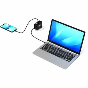 Adaptateur secteur Port Connect - 100 W - 1 Pack - Adaptateur universel - 1 USB - 2 USB Type-C - Pour Ordinateur Portable,