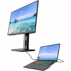 Moniteur LED V7 L270QC-HAS-E 27" Class WQHD - 16:9 - Noir - Moniteur LED IPS réglable en hauteur 2 560 x 1 440 QHD 2K V7 2