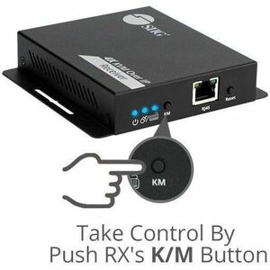 SIIG HDMI 4K30Hz KVM Over IP Extender - 120m(394ft) - Over IP KVM Extender - One to Many - HDMI Loop-out - Downscaler - Lo