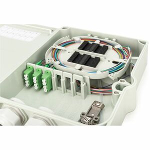 Digitus FTTH/FTTB Distribution box - 26.9 cm Height x 19.3 cm Width x 6 cm Depth - Light Grey - Acrylonitrile Butadiene St