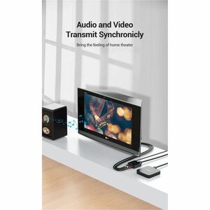 Vention AEEB0 Signal Converter - Black - Functions: Signal Conversion - 1080p - 1920 x 1080 - Full HD - NTSC, PAL - HDMI -