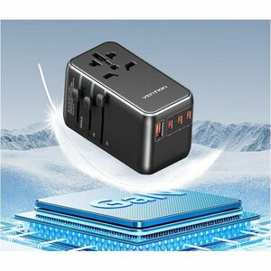 Vention FJG 120 W AC Adapter - Box - Universal Adapter - 1 USB - 3 USB Type-C - For Notebook, Hair Dryer, Fan, Lamp, Razor