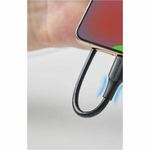 USB-A 2.0 USB-C 3A 60W CABLE 0 5M BLACK