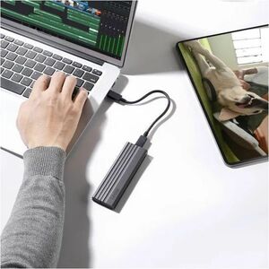 Lexar E350 Drive Enclosure M.2, PCI Express NVMe, SATA - USB 3.2 (Gen 2) Host Interface Portable - 1 x SSD Supported - 4 T