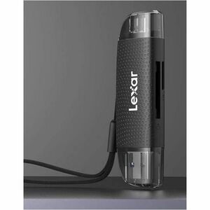 Lexar 2 Slot(s) 2-in-1 Flash Reader - USB 3.2 (Gen 1) Type A, USB 3.2 (Gen 1) Type C - External - 25.63 MB/s - SDXC - 2 To