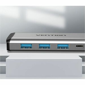 Vention THAHB USB Type C Docking Station for Monitor, Mouse, U Disk, Memory Card Reader, Hard Drive, Keyboard, Notebook - 