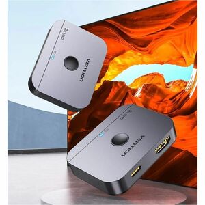 Vention AKP Audio/Video Switchbox - Cable - 7680 x 4320 - 2 Input Device - 2 Display - Display, Notebook, Gaming Console, 