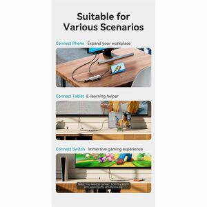 Vention USB Type C Docking Station for Notebook, Smartphone, Tablet PC, Projector, TV - Charging Capability - Grey - 4K @